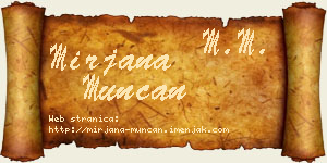 Mirjana Munćan vizit kartica